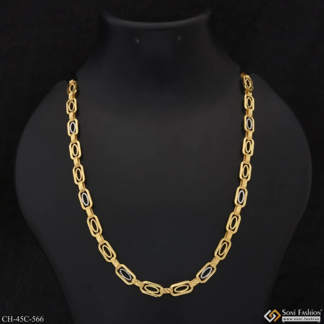 1 Gram Gold Plated Gorgeous Design Fashionable Design Chain for Men - Style C566