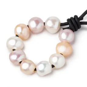 10-10.5mm TriColor Large Hole Baroque Pearls Set of 10