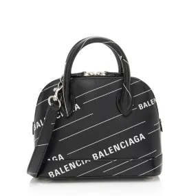 Balenciaga Calfskin Logo XXS Ville Top Handle (SHF-SiN99o)