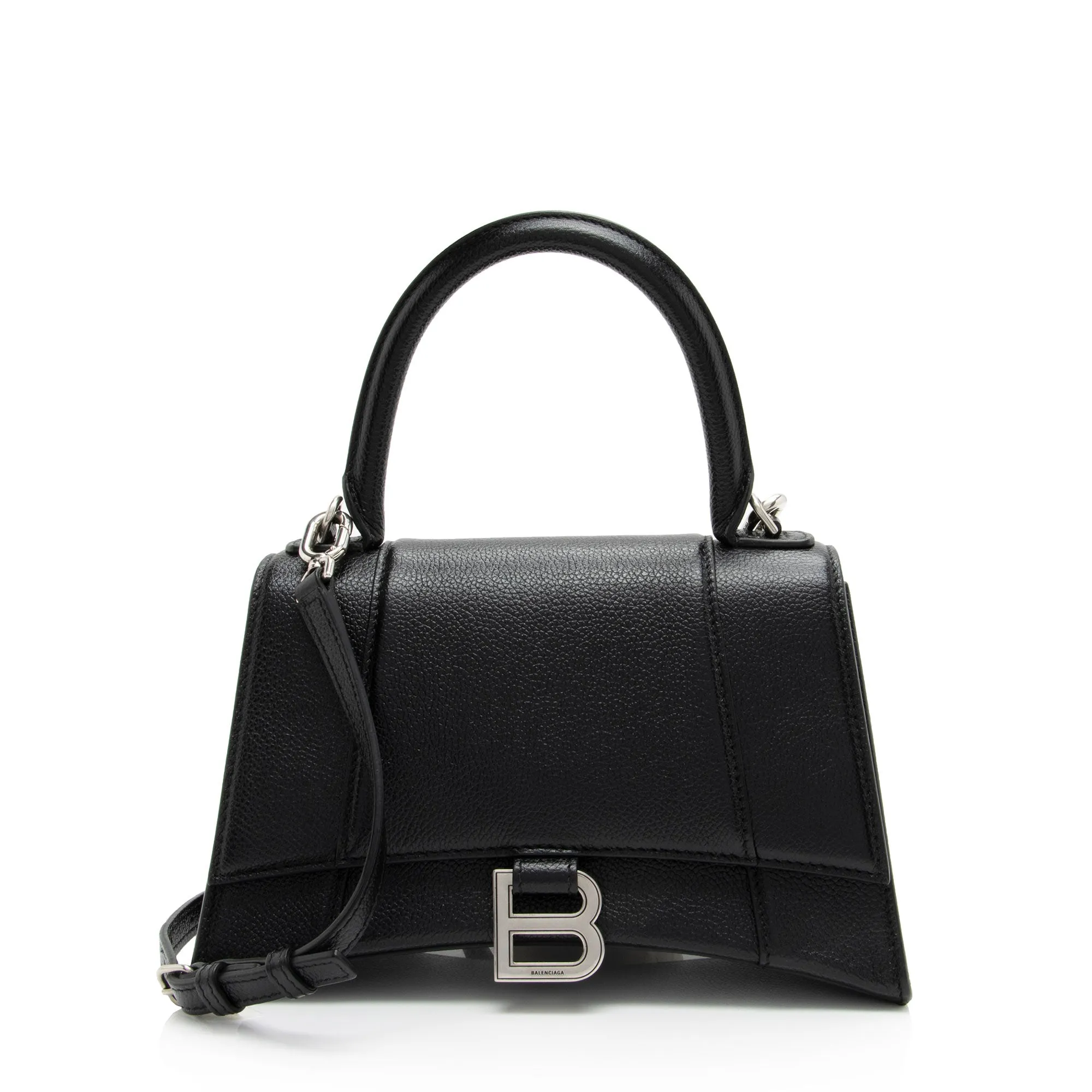 Balenciaga Grained Calfskin Hourglass Small Top Handle (SHF-O1sHR7)