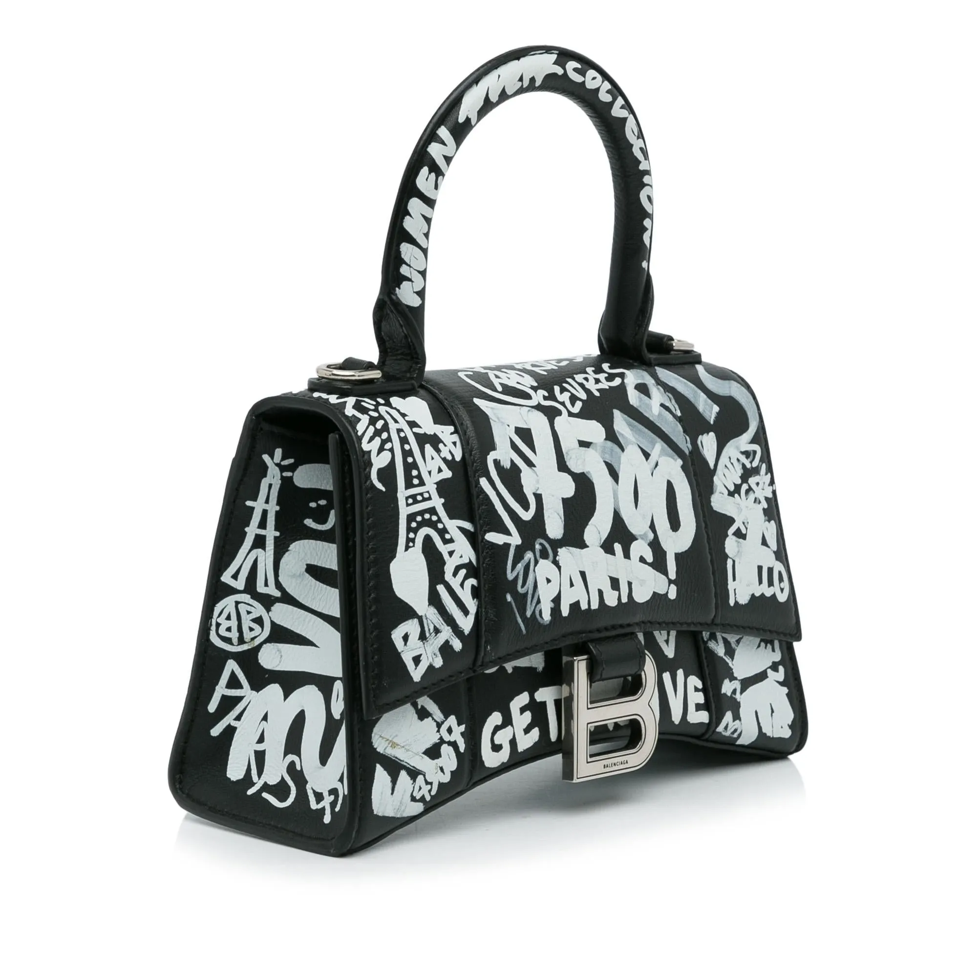 Balenciaga XS Hourglass Graffiti Satchel (SHG-heztyI)