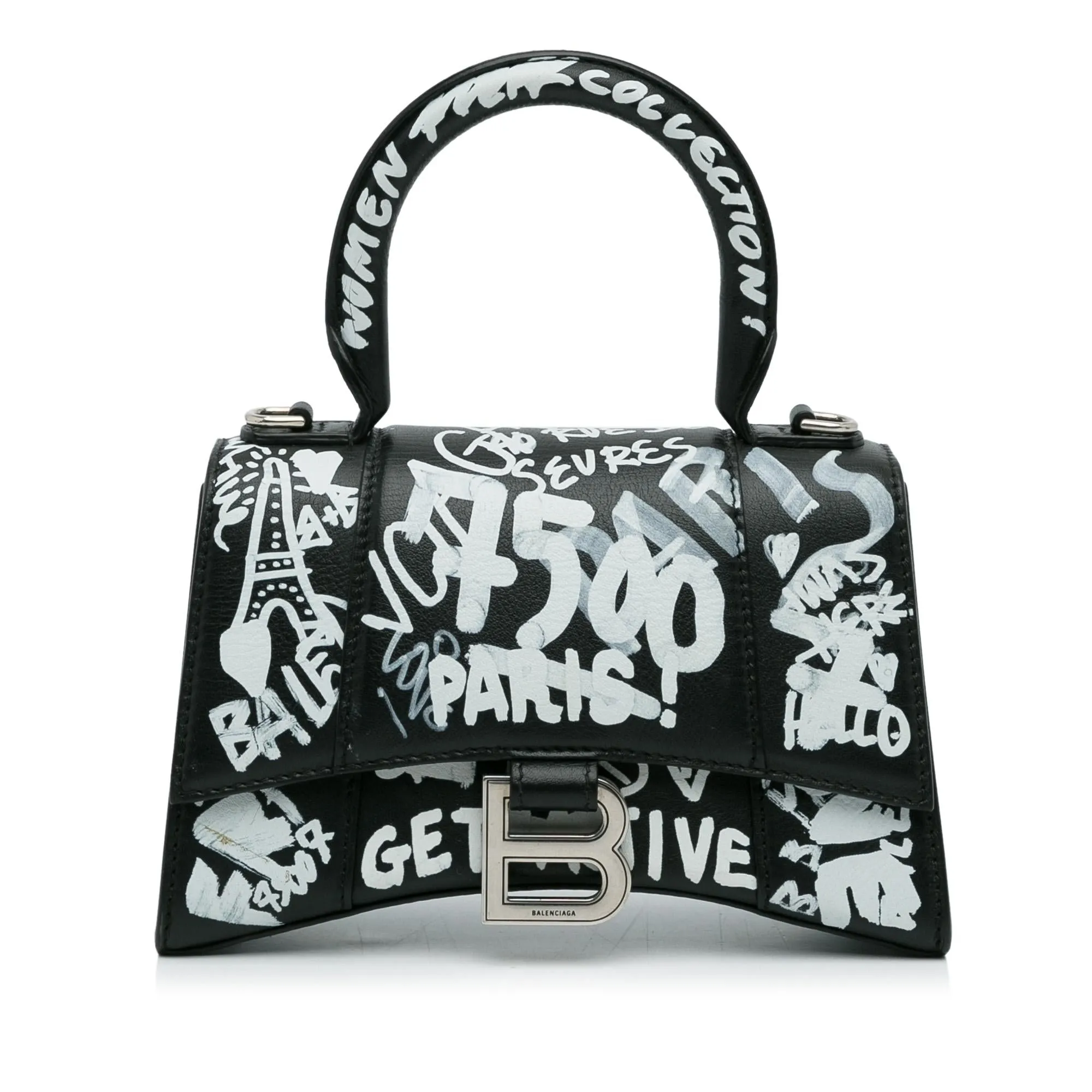 Balenciaga XS Hourglass Graffiti Satchel (SHG-heztyI)