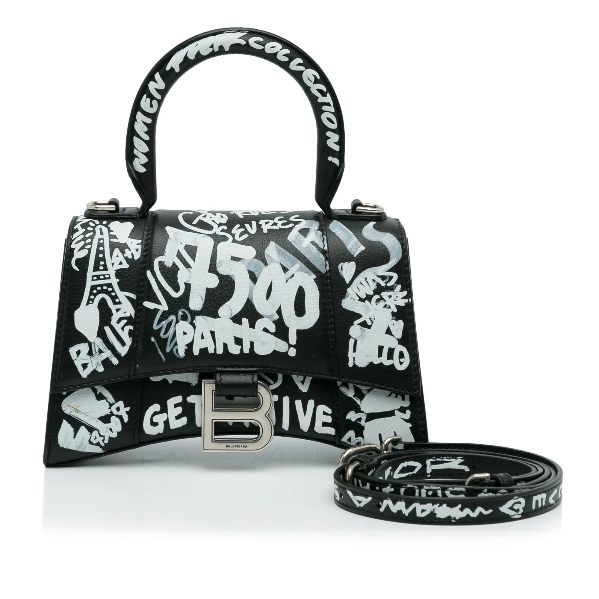 Balenciaga XS Hourglass Graffiti Satchel (SHG-heztyI)