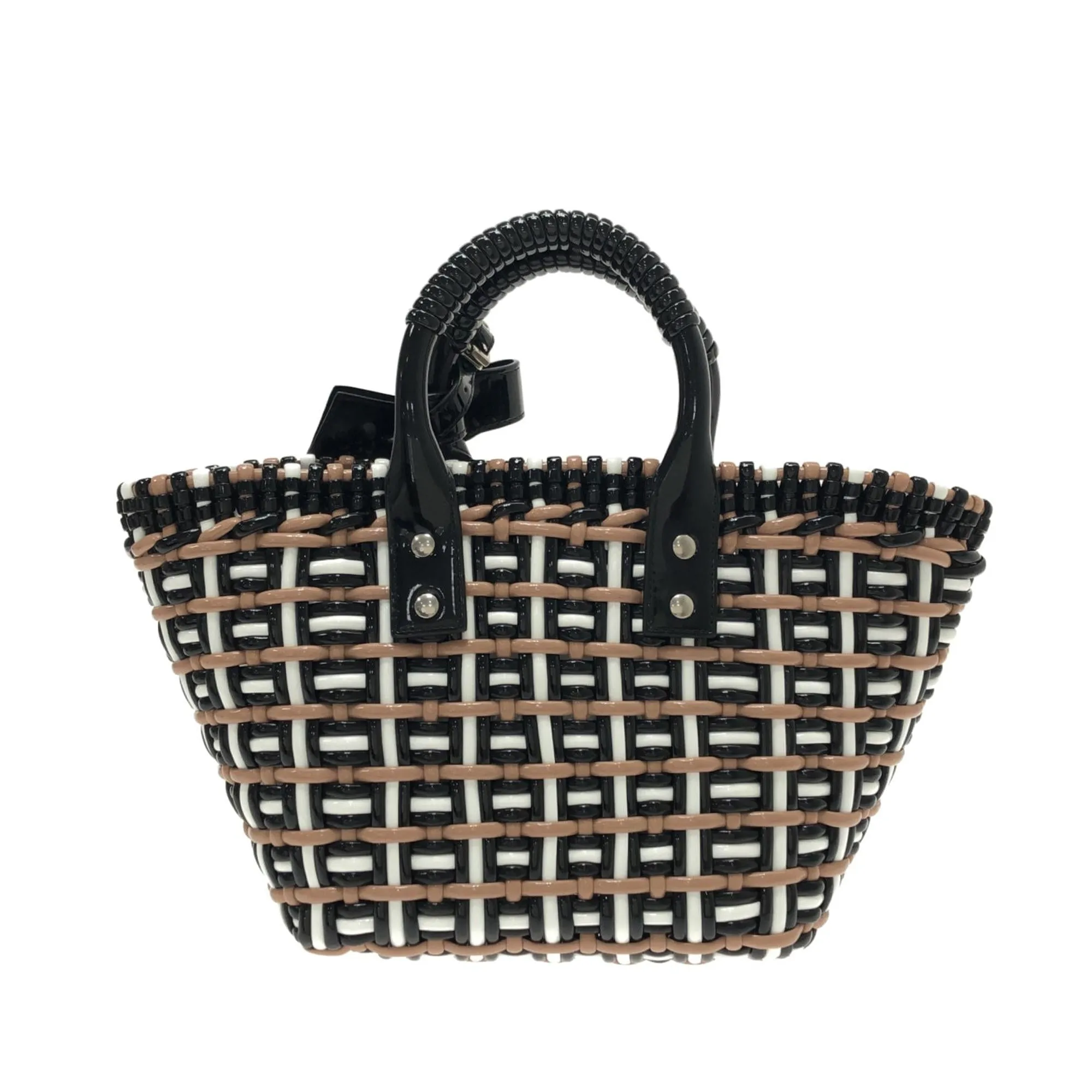 Balenciaga XS Woven Bistrot Panier Tote (SHG-RfSv64)