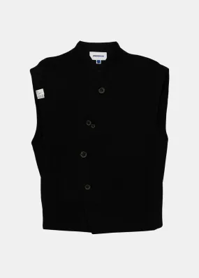 Black Asymmetric Waistcoat