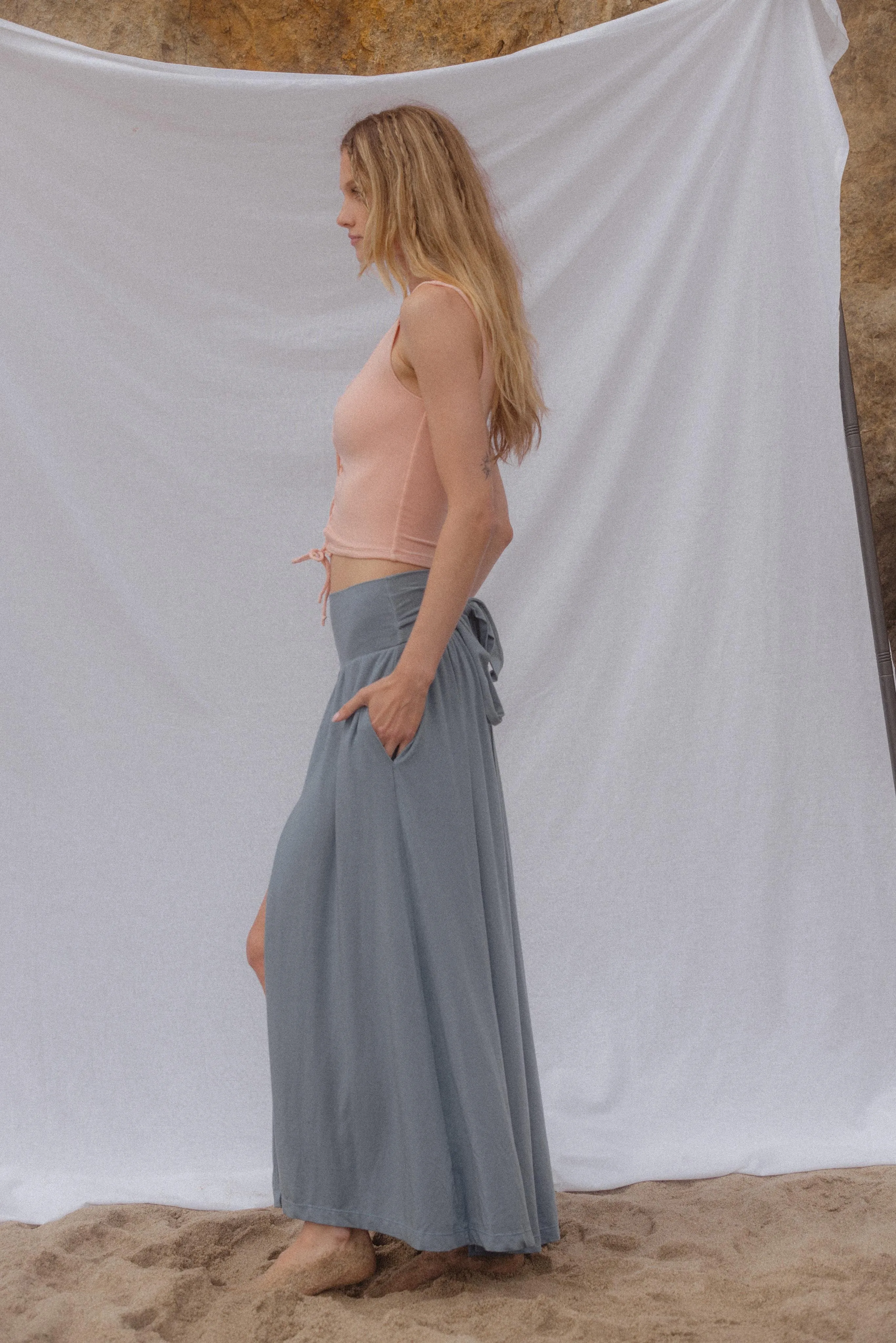 Blue Tansy Maxi Skirt