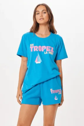 Bright Blue St. Tropez Jet Setter T-Shirt