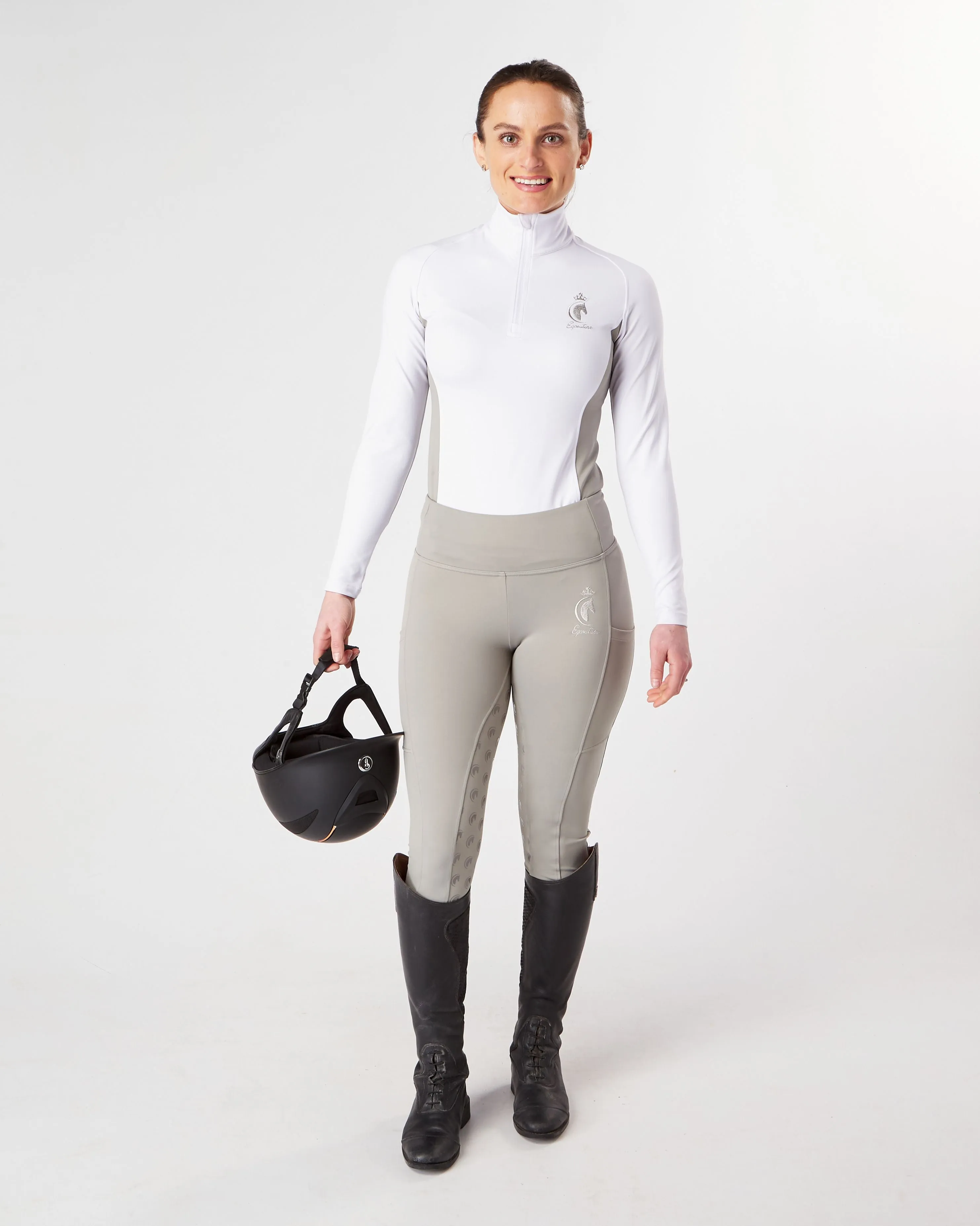 Competition Full Seat Riding Leggings / Tights - SHOWJUMPING STONE