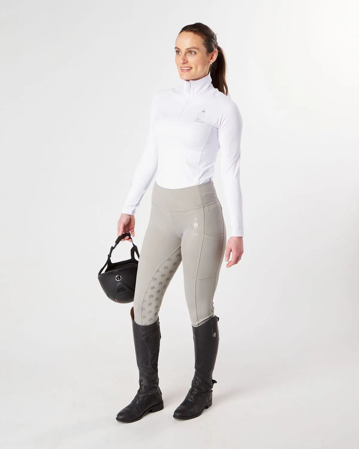 Competition Full Seat Riding Leggings / Tights - SHOWJUMPING STONE