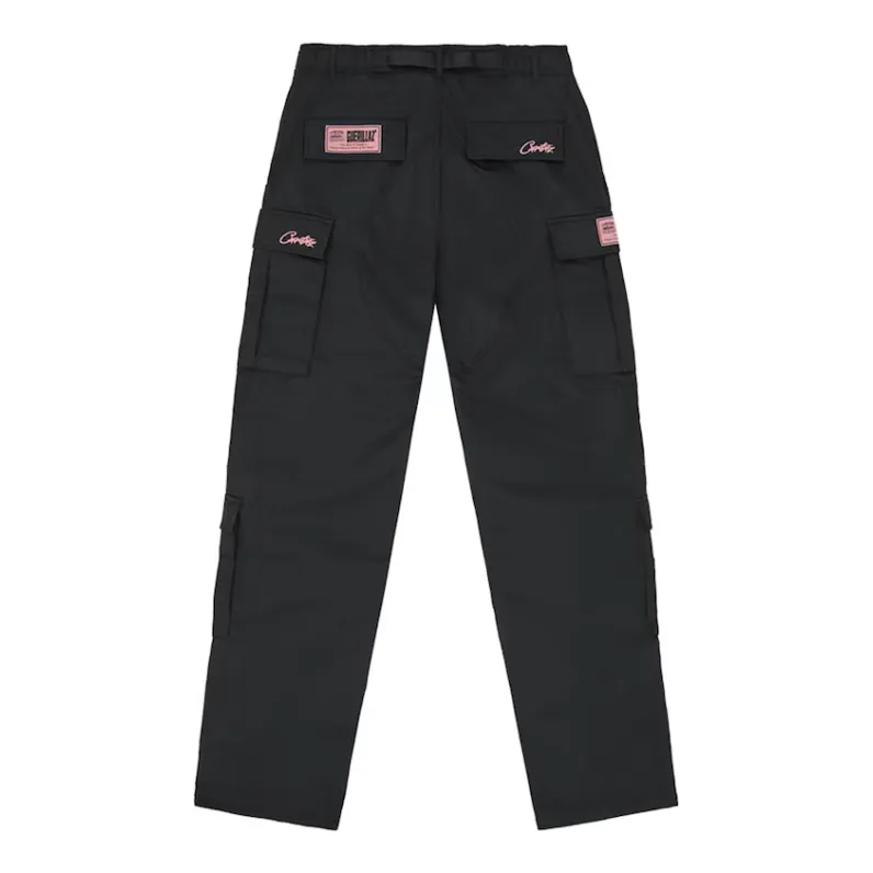 Corteiz Guerillaz Cargo Pant Black/Pink