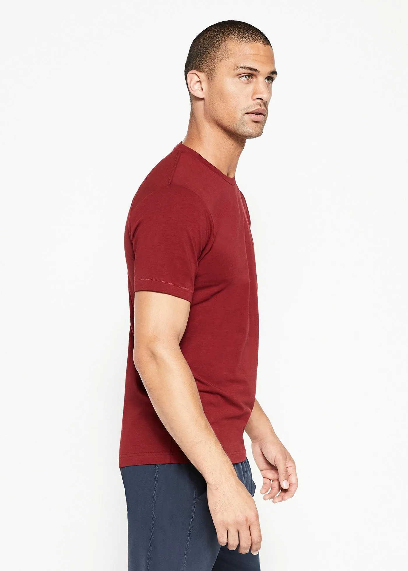 Cotton Stretch T-Shirt | Claret