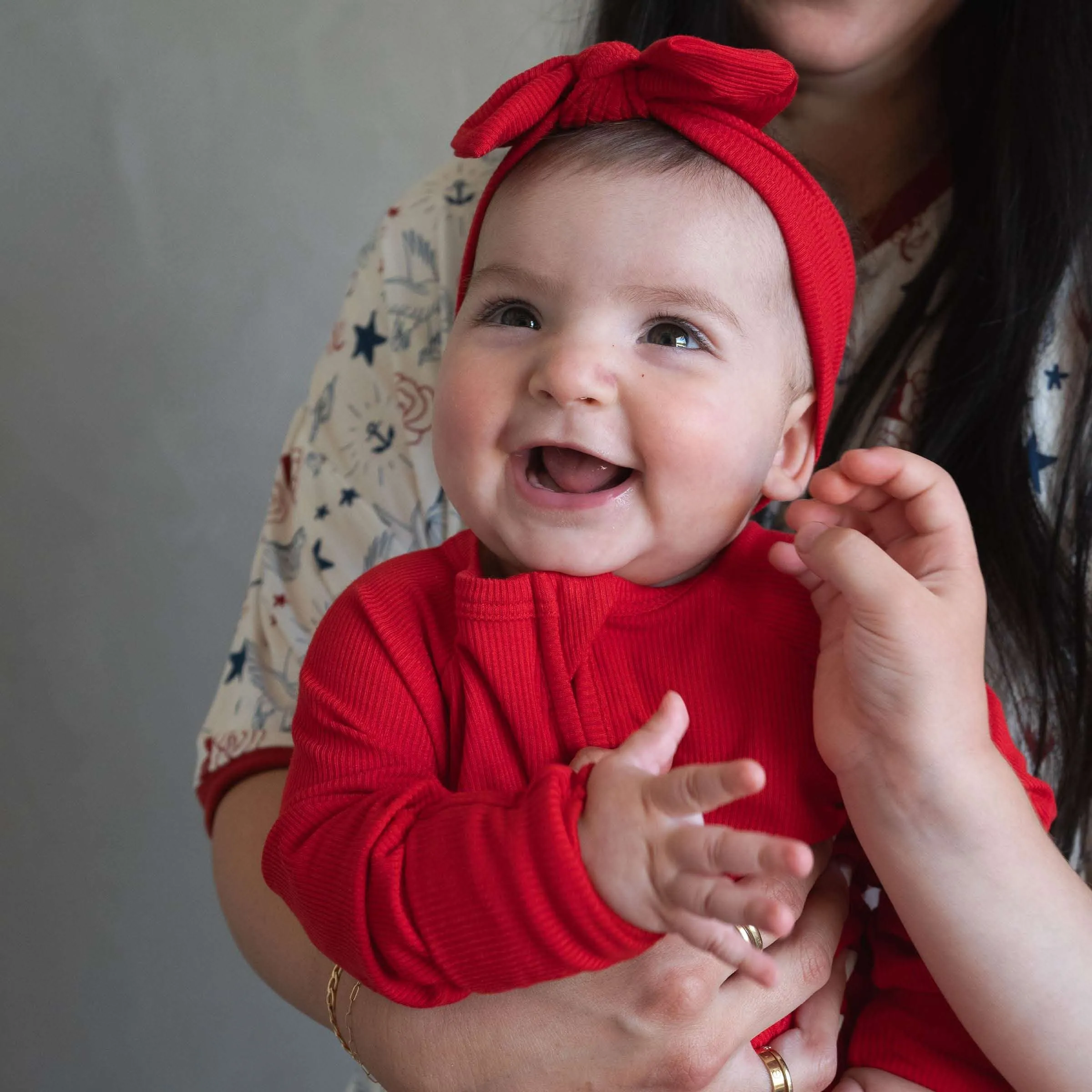 Crimson Red | Ribbed Bamboo Zip Romper