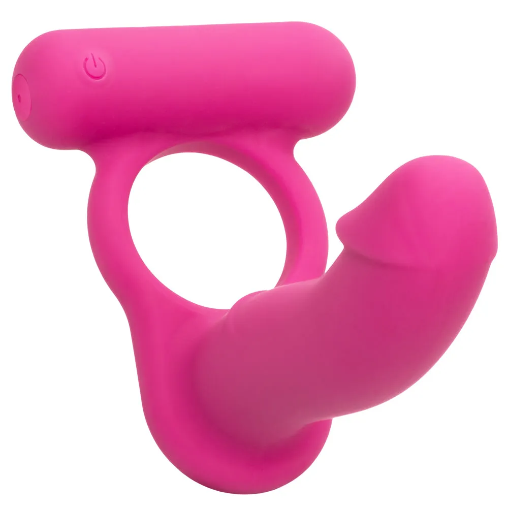 Double Diver Rechargeable Vibrating Silicone DP Cock Ring