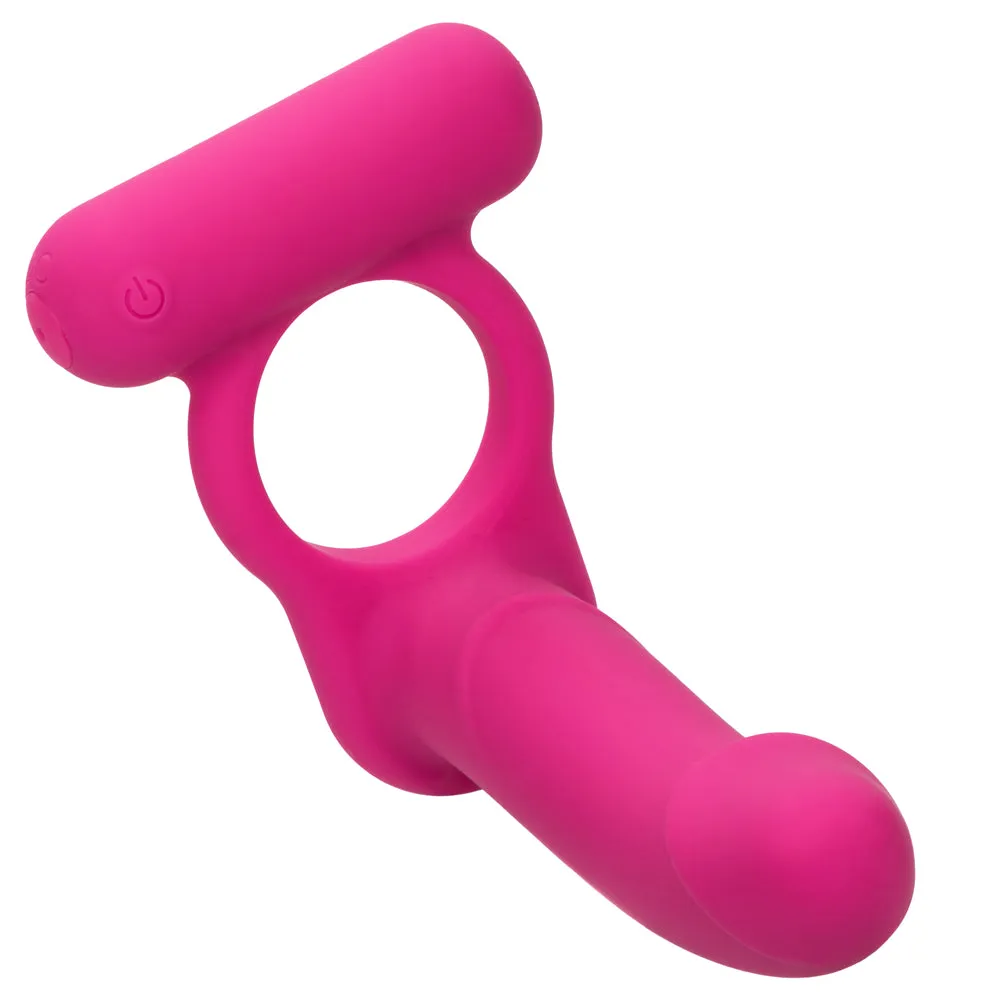 Double Diver Rechargeable Vibrating Silicone DP Cock Ring