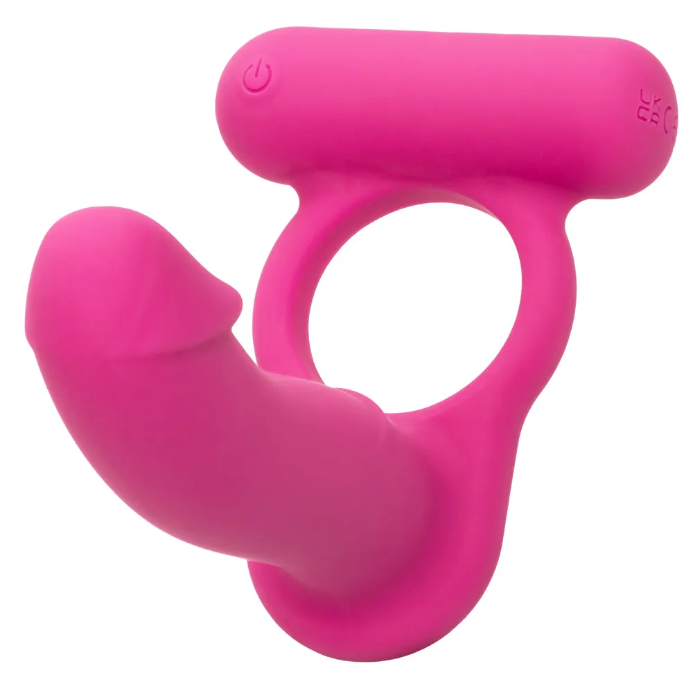 Double Diver Rechargeable Vibrating Silicone DP Cock Ring