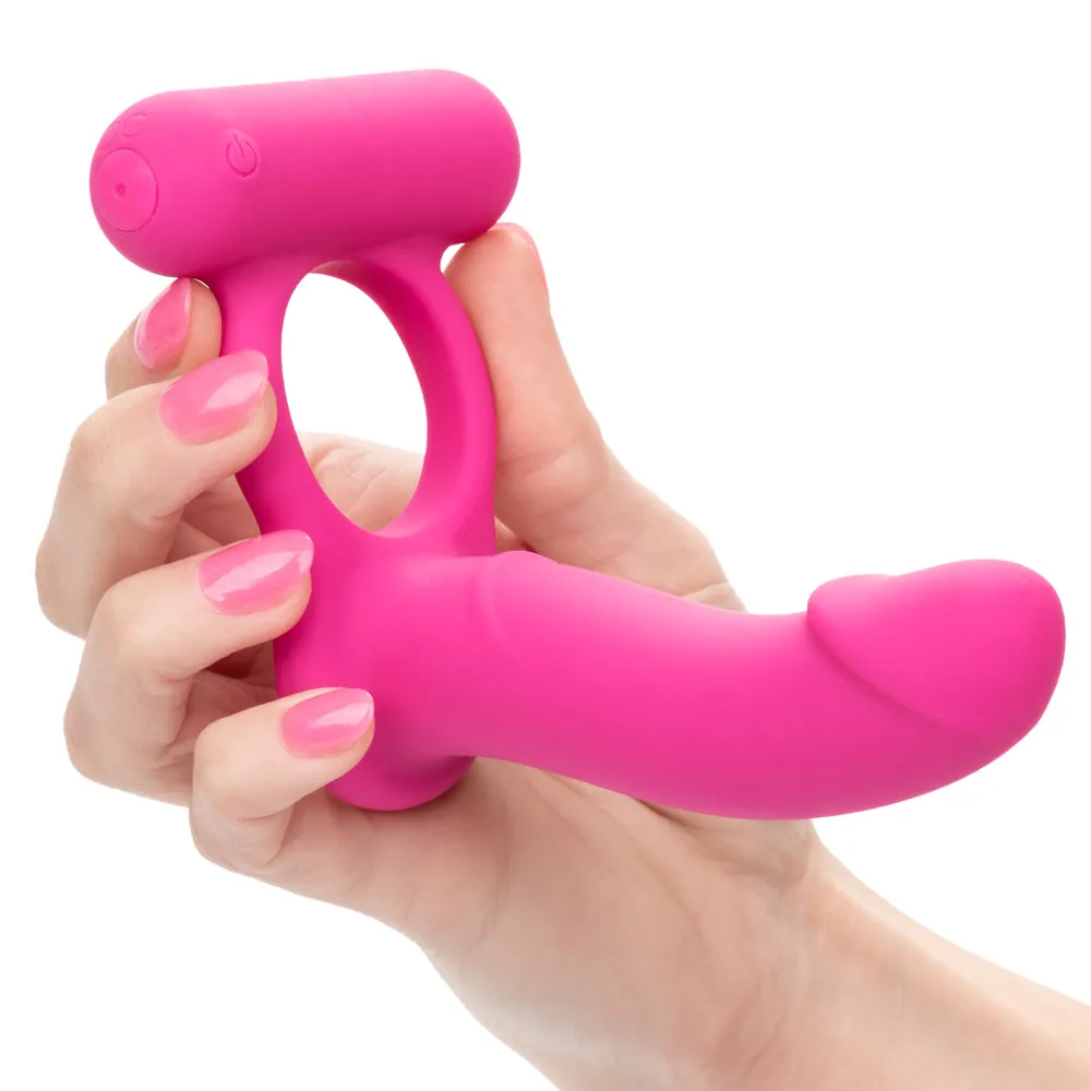 Double Diver Rechargeable Vibrating Silicone DP Cock Ring