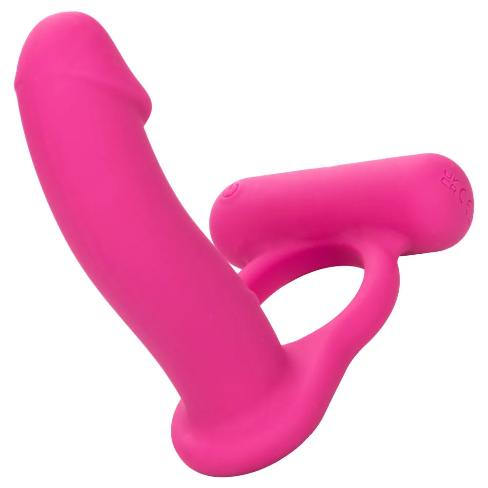 Double Diver Rechargeable Vibrating Silicone DP Cock Ring