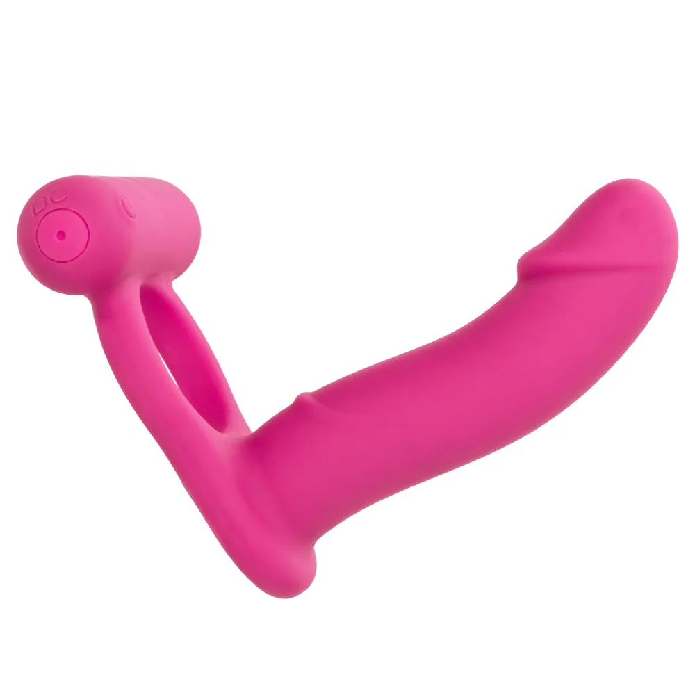 Double Diver Rechargeable Vibrating Silicone DP Cock Ring