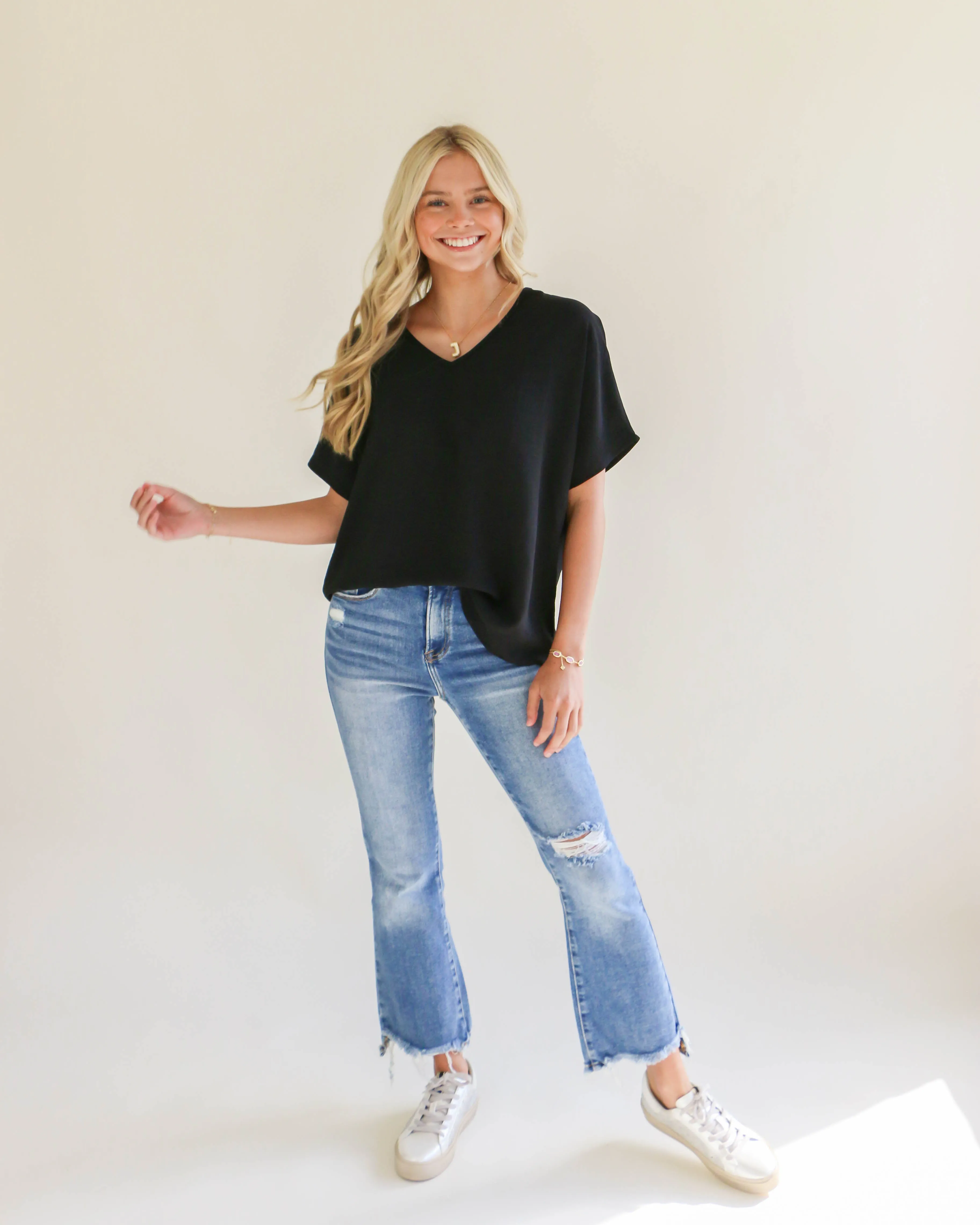 Easy Days Top in Black/Navy