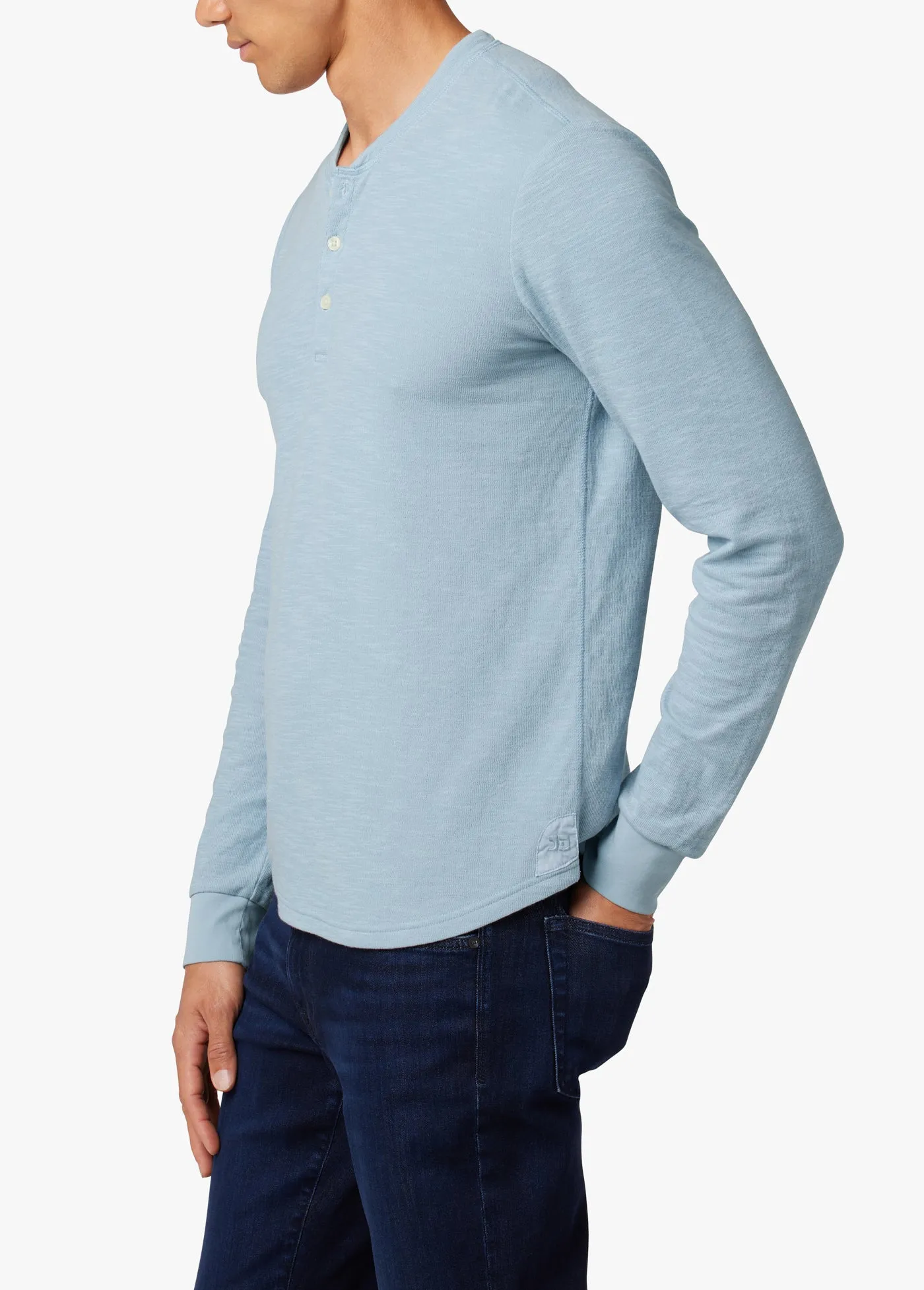 ESSENTIAL DOUBLEFACED THERMAL HENLEY