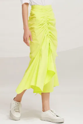 Everly Ruched Side Midi Skirt