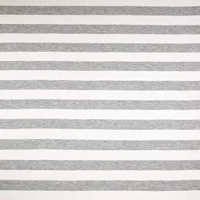 FabricLA Rayon Spandex Jersey Knit Fabric 1" Stripes - 58/60" Inches (150 CM) Wide by The Yard - 4 Way Stretch Fabric - Light to Medium Fabric 220 GSM - (Cream, Grey)