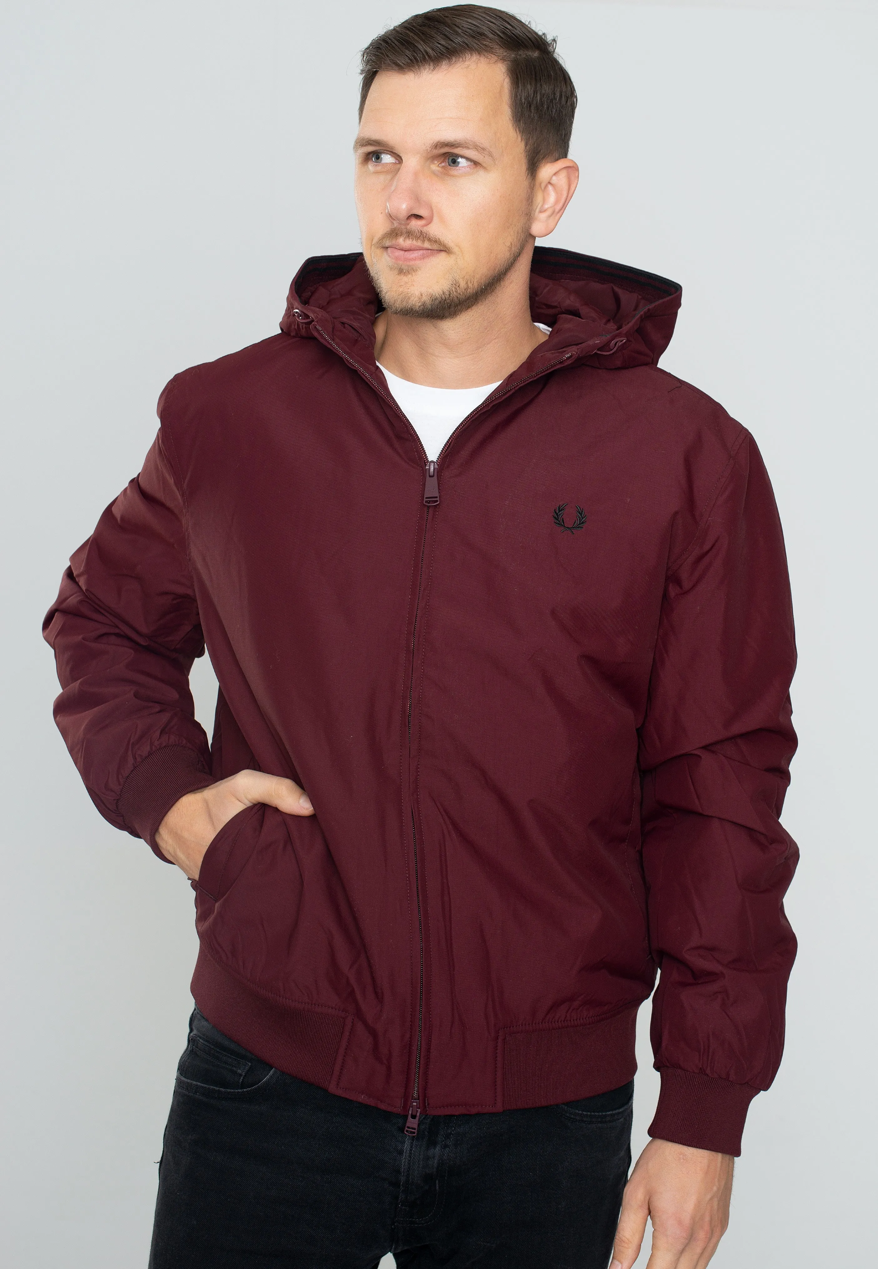 Fred Perry - Padded Hooded Brentham Oxblood - Jacket