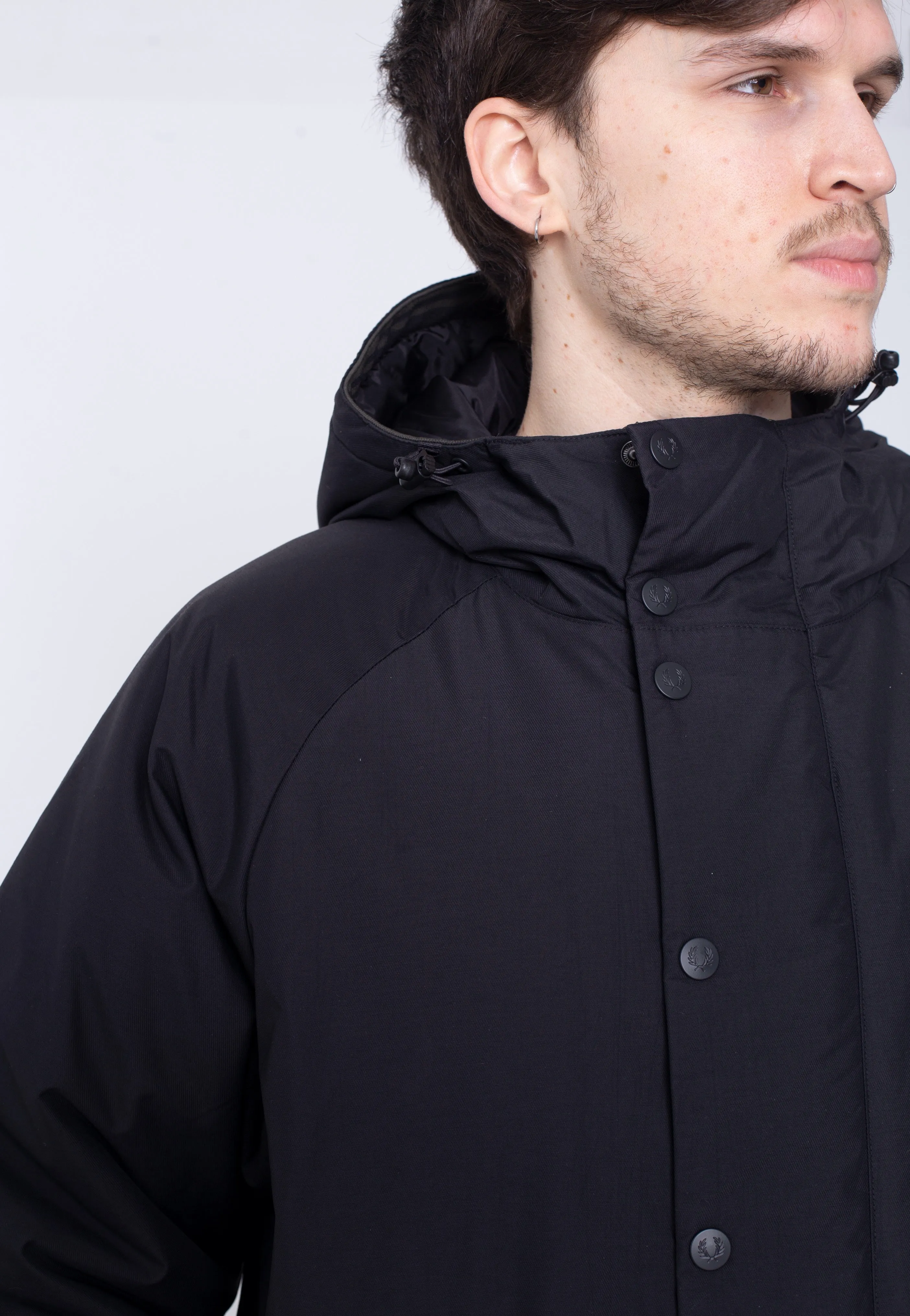 Fred Perry - Padded Zip Through Black/Black - Jacket