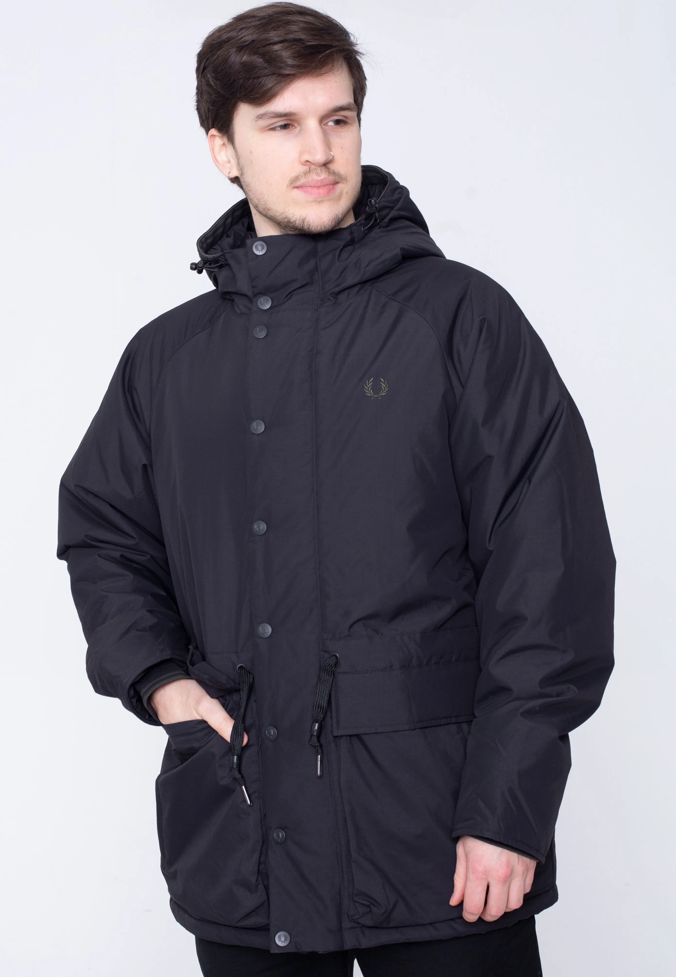 Fred Perry - Padded Zip Through Black/Black - Jacket