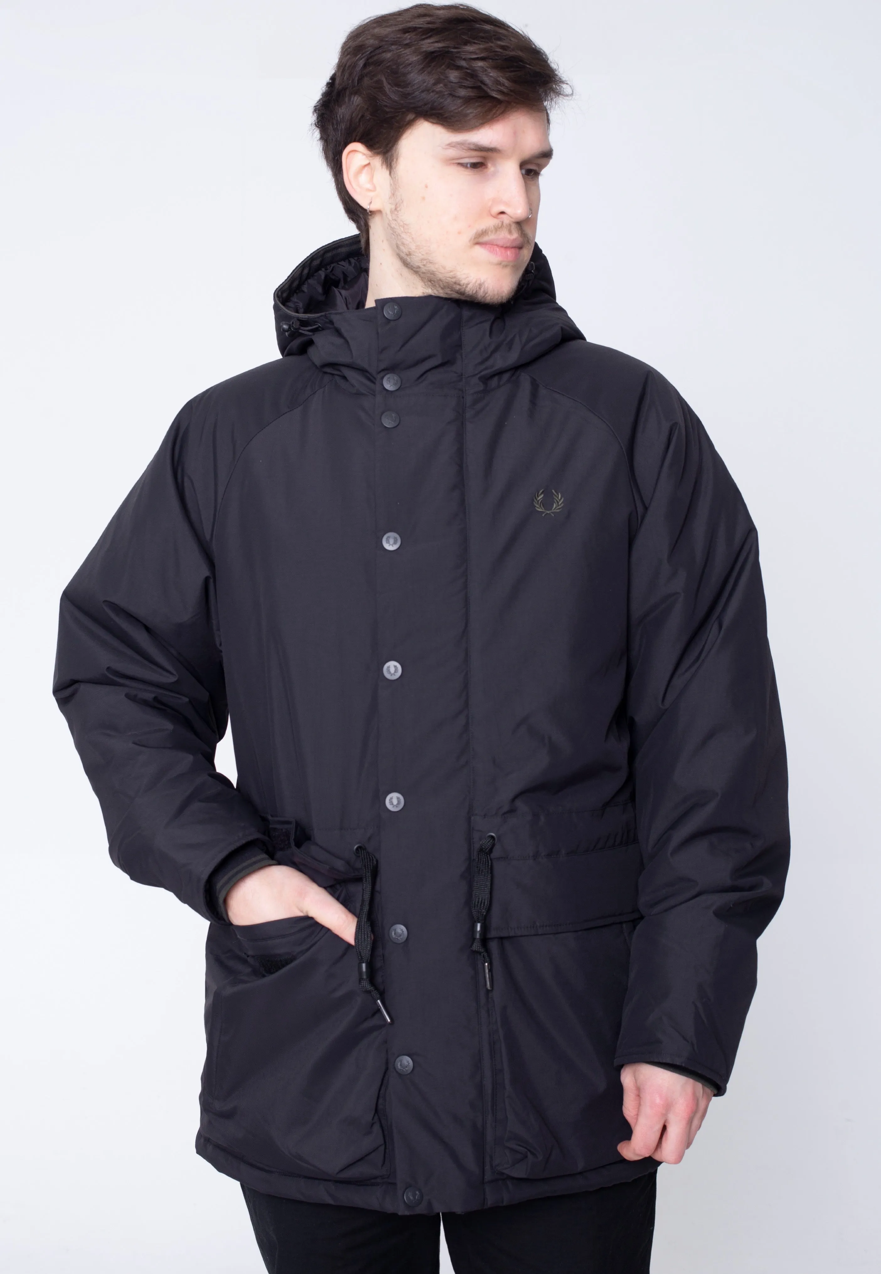 Fred Perry - Padded Zip Through Black/Black - Jacket