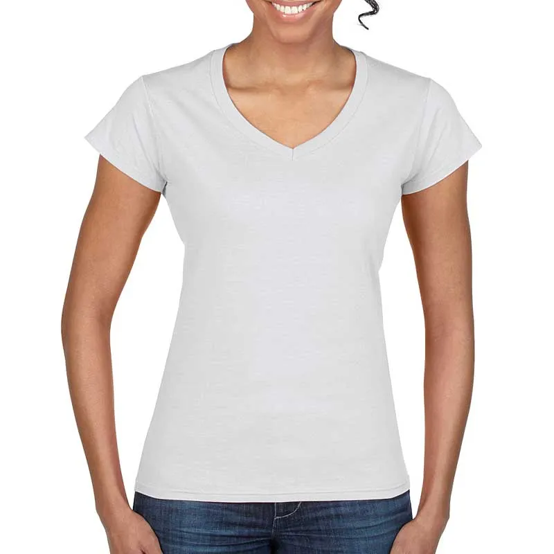 Gildan Ladies fitted V-Neck t-shirt