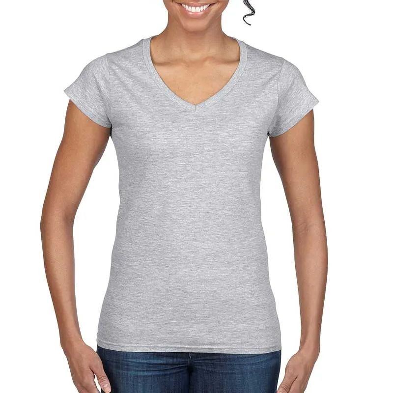 Gildan Ladies fitted V-Neck t-shirt