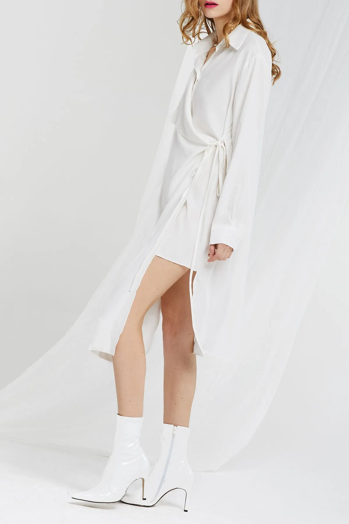 Hera Wrap Layered Shirt Dress