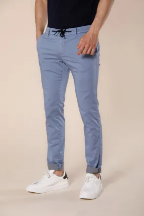 Milano Jogger Travel pantalone chino jogger uomo in raso tecnico travel stretch extra slim