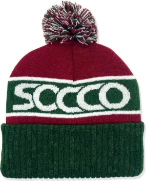 SOCCO Pom Beanie | Maroon & Green