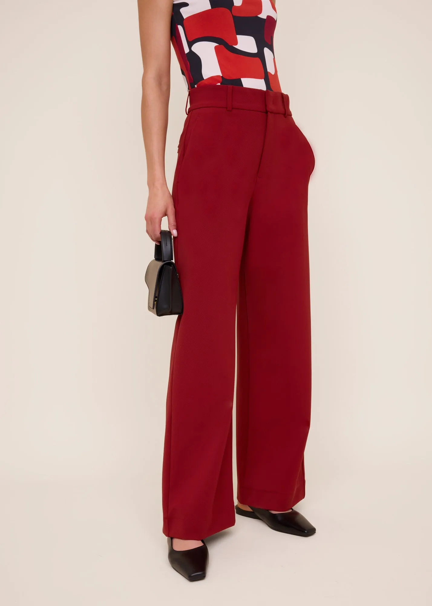 Tailored twill broek