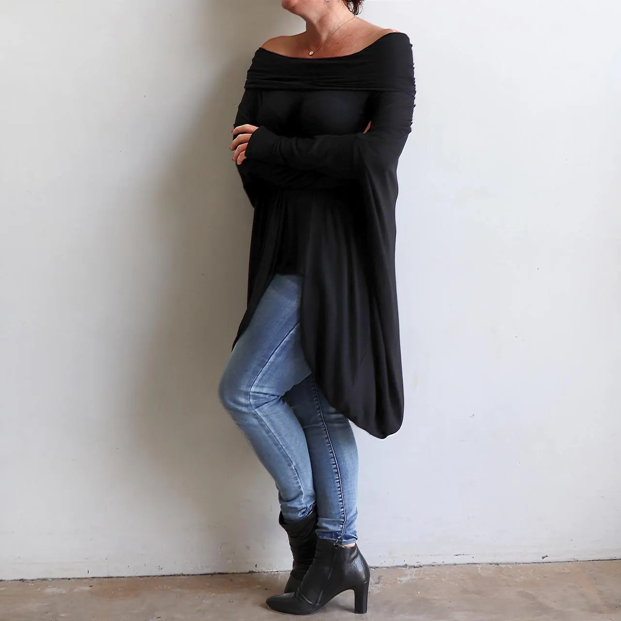 The Glider Poncho Tee in Bamboo