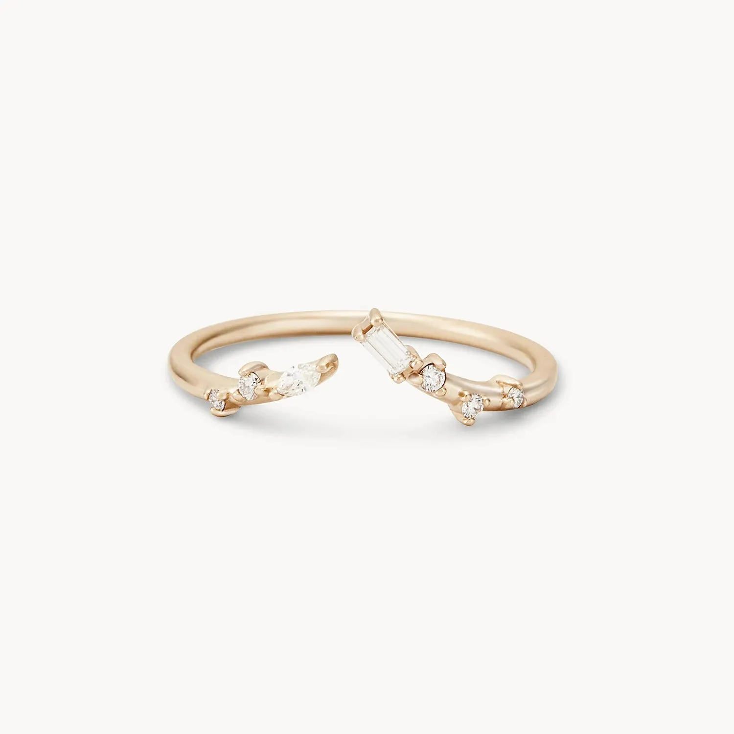 union of bliss ring - 14k yellow gold, white diamonds