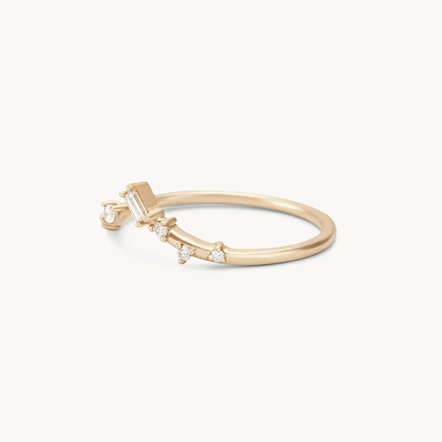 union of bliss ring - 14k yellow gold, white diamonds