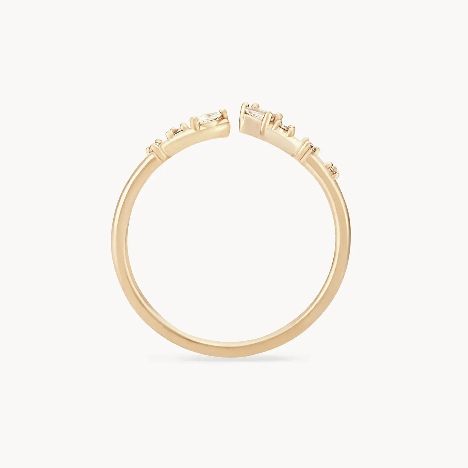 union of bliss ring - 14k yellow gold, white diamonds