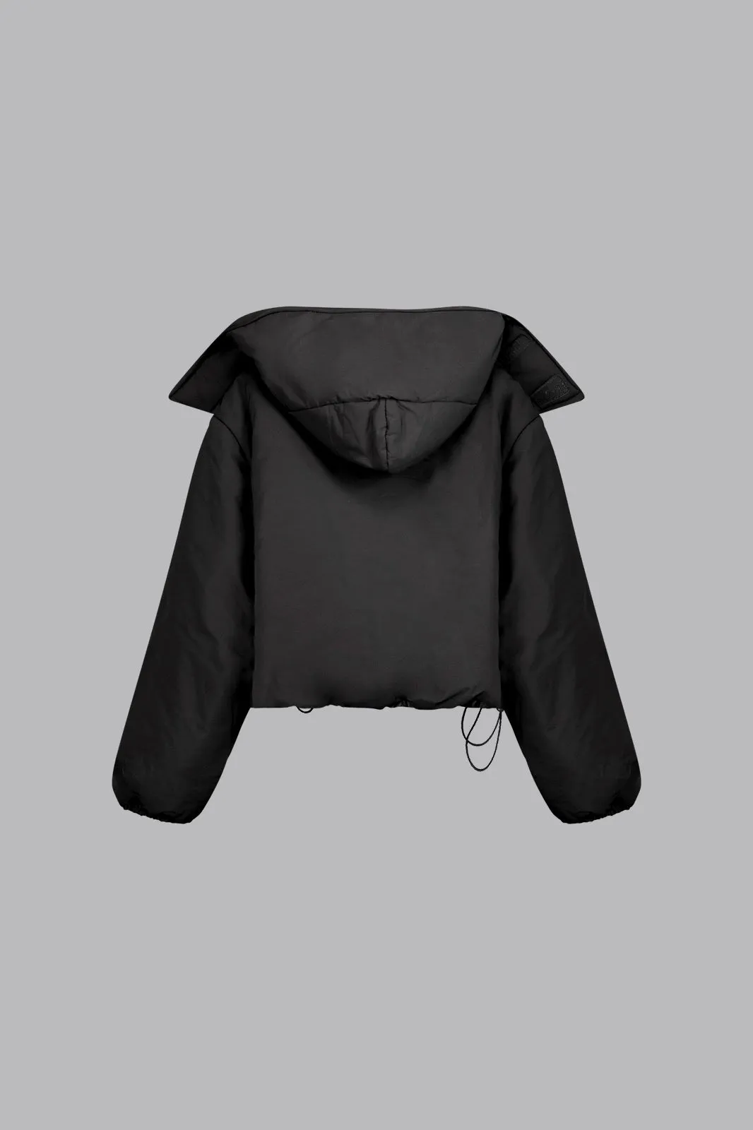 V_QUILT BOXY PUFFER JACKET - Black